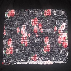 Medium floral tube crop top